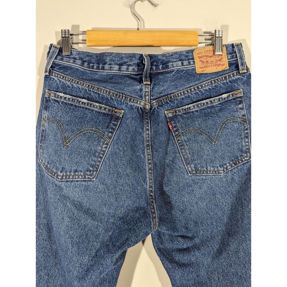Levi's Jeans 501 Original High Rise Distressed Straight Leg Women Size 31 - Picture 5 of 9